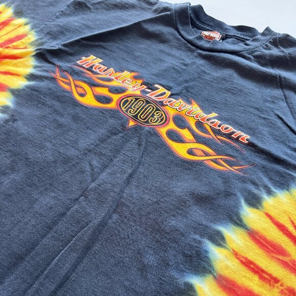 Vintage Y2K Harley Davidson 2003 Tie Dye Stone Mountain Georgia Size XL Tee - Picture 1 of 8